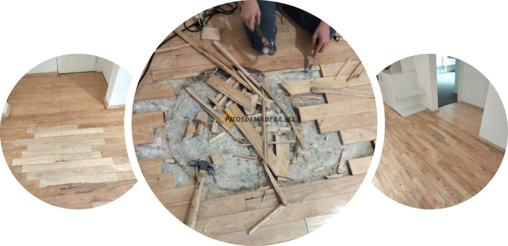 reparación de pisos de madera sólida